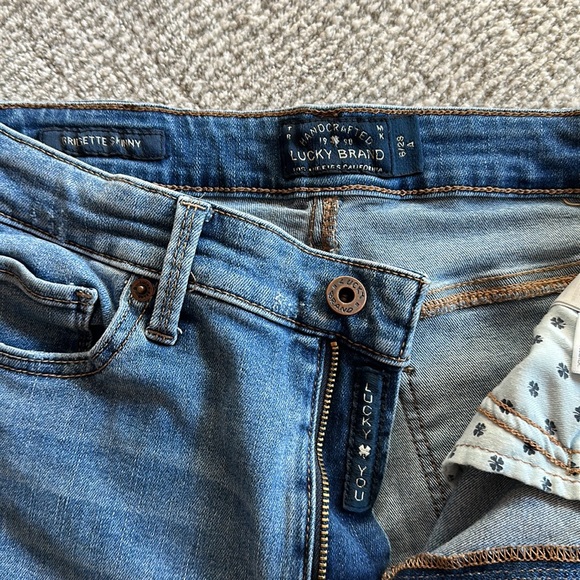 Lucky Brand Bridgette Skinny Distressed Light Wash Stretch Jeans Womens 6/28 - Picture 2 of 5